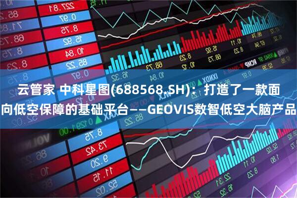 云管家 中科星图(688568.SH)：打造了一款面向低空保障的基础平台——GEOVIS数智低空大脑产品